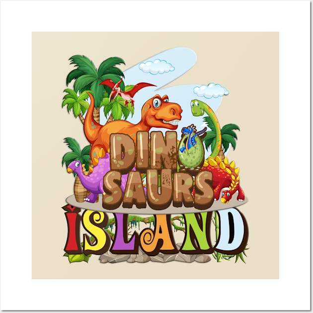 The Dinosaurs Island Wall Art by black8elise